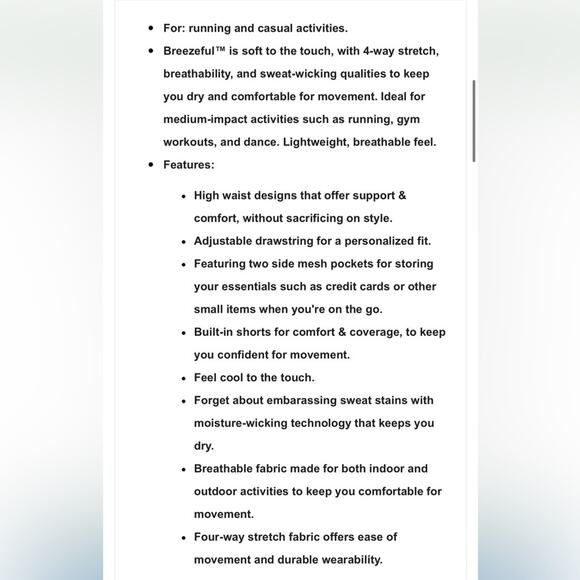 HALARA Breezeful 2-in-1 Hi-Waist Shorts Mineral Blue NWT Drawstring Mesh Pockets - Picture 6 of 11